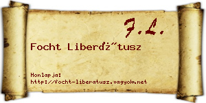 Focht Liberátusz névjegykártya